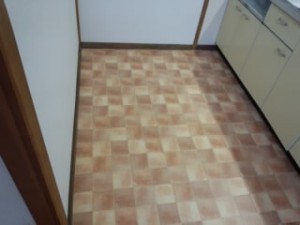 テラコッタ風クッションフロアー