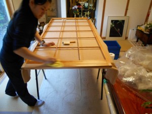 障子の張り替え1
