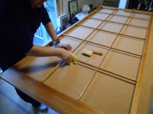 障子の張り替え2