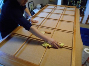 障子の張り替え3