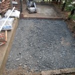 モルタルで軽く固める